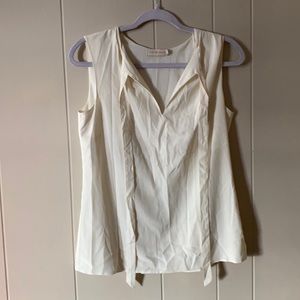 Tory Burch sleeveless blouse. Size 6. Cream
